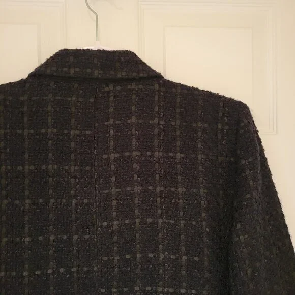 ANN TAYLOR TWEED DOUBLE-BREADTED BLAZER SZ 10 - Picture 11 of 14